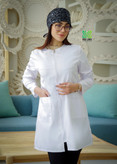 روپوش سفید زنانه مدل زیپی